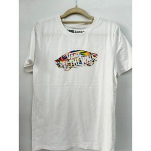 Vans Men's White Short Sleeve T-Shirt Vans Graphic Print Size XL